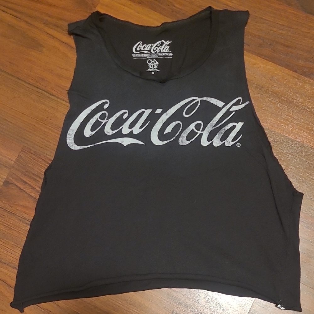 Coca Cola Chaser Brand Black Tank with White Script Logo